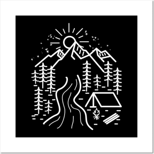 mountain camp Posters and Art